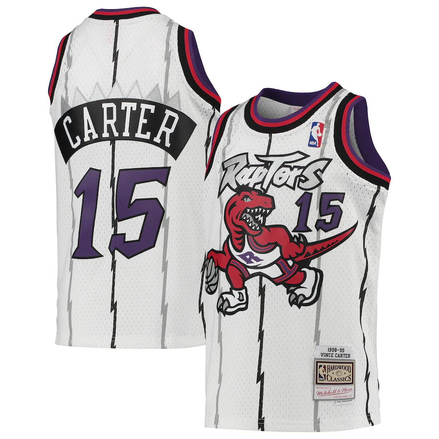 Vince Carter Toronto Raptors Mitchell & Ness Youth 1998-99 Hardwood Classics Swingman Throwback Jersey - White
