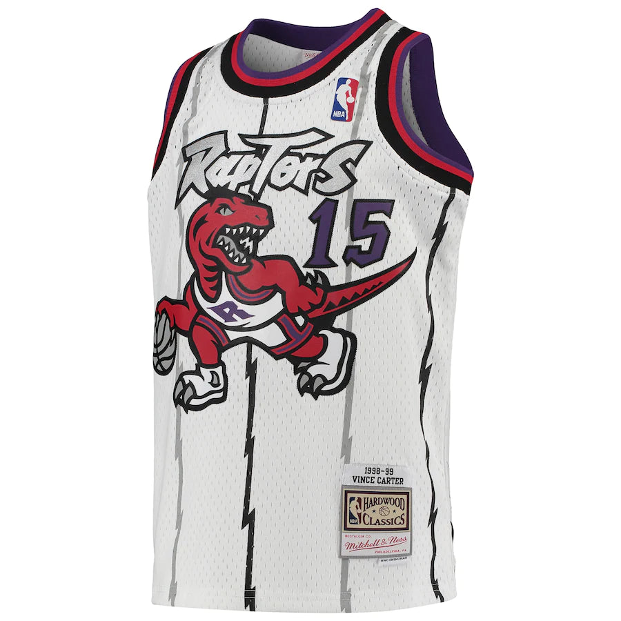 Vince Carter Toronto Raptors Mitchell & Ness Youth 1998-99 Hardwood Classics Swingman Throwback Jersey - White