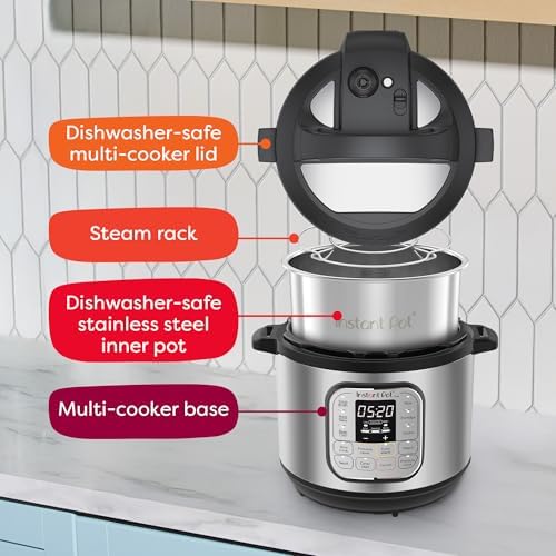 Instant Pot Duo 7-in-1 Electric Pressure Cooker, Slow Cooker, Rice, Steamer, Sauté, Yogurt Maker, Warmer &amp; Sterilizer, Includes App With Over 800 Recipes, Stainless Steel, 6 Quart