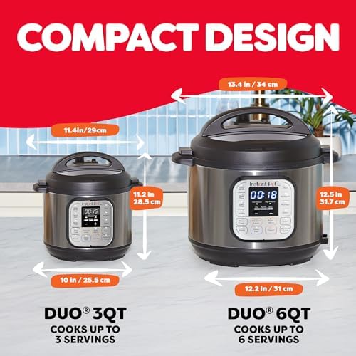 Instant Pot Duo 7-in-1 Electric Pressure Cooker, Slow Cooker, Rice, Steamer, Sauté, Yogurt Maker, Warmer &amp; Sterilizer, Includes App With Over 800 Recipes, Stainless Steel, 6 Quart