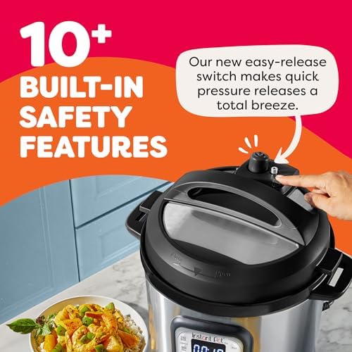 Instant Pot Duo 7-in-1 Electric Pressure Cooker, Slow Cooker, Rice, Steamer, Sauté, Yogurt Maker, Warmer &amp; Sterilizer, Includes App With Over 800 Recipes, Stainless Steel, 6 Quart