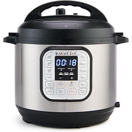 Instant Pot Duo 7-in-1 Electric Pressure Cooker, Slow Cooker, Rice, Steamer, Sauté, Yogurt Maker, Warmer &amp; Sterilizer, Includes App With Over 800 Recipes, Stainless Steel, 6 Quart - plus-checkouts