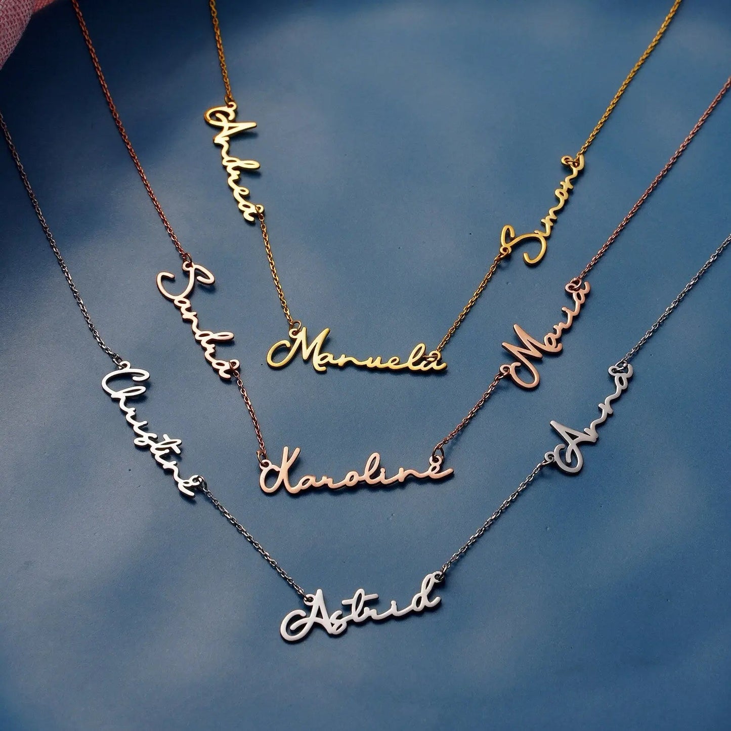 Multiple Name Necklace - Personalized Name Necklace - plus-checkouts