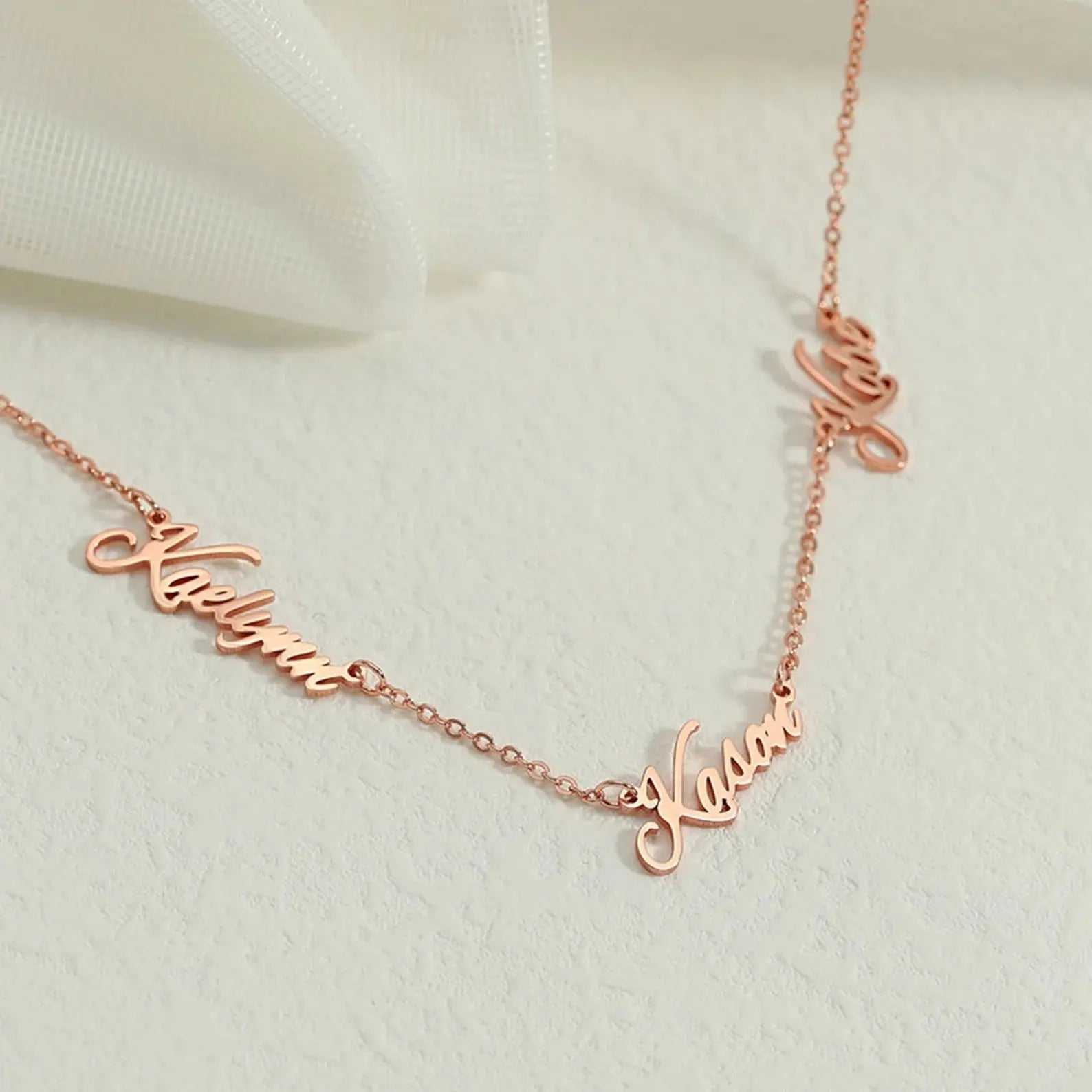 Multiple Name Necklace - Personalized Name Necklace - plus-checkouts
